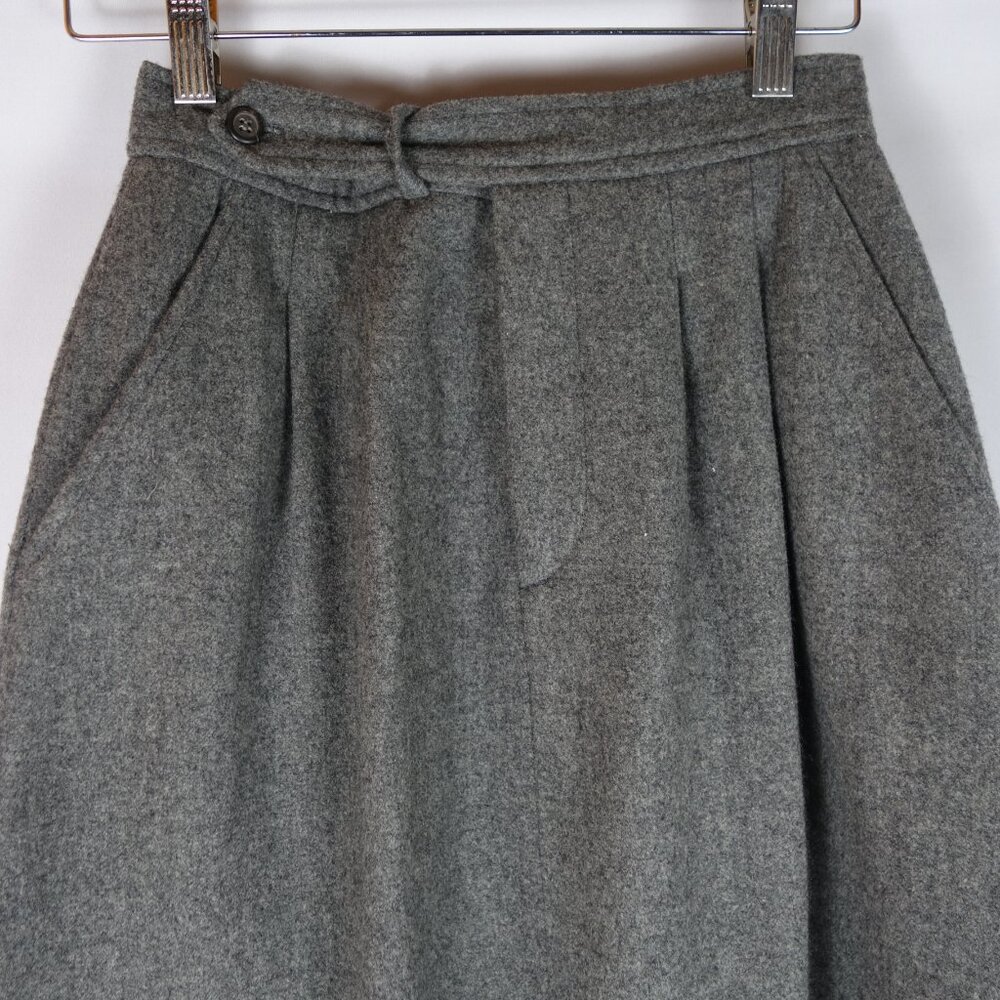 Vintage 1980s Ralph Lauren Thick Wool Maxi Skirt w/ Pockets, Size 10 - Picture 3 of 10